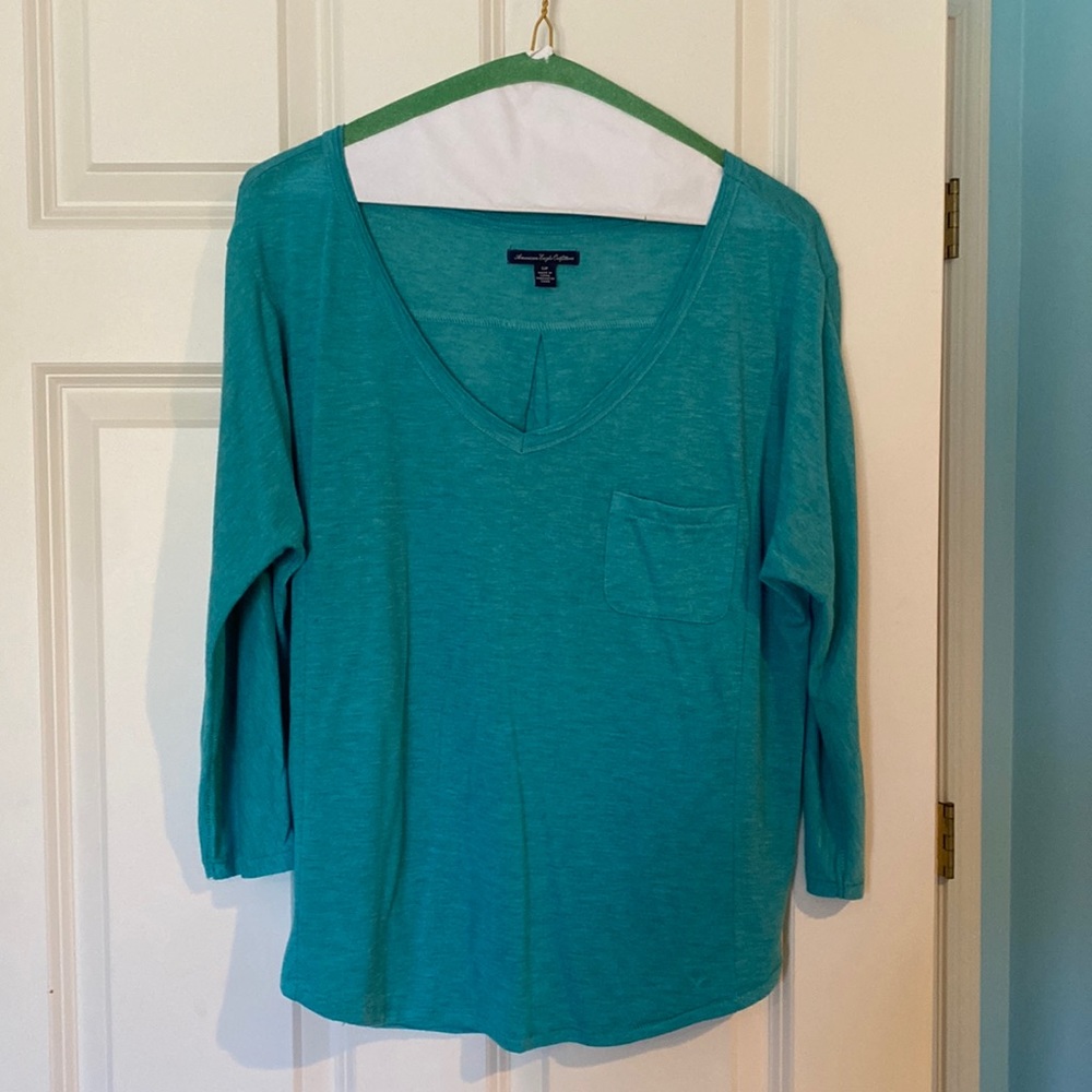 V-Neck T-Shirt with Pocket